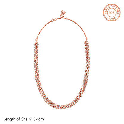 Rose Gold Cuban Chocker Necklace