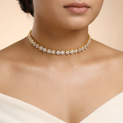 Golden Flora Belle Choker Necklace