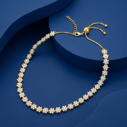 Golden Flora Belle Choker Necklace