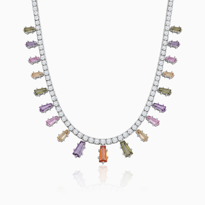 Silver Kaleidoscope Choker Necklace