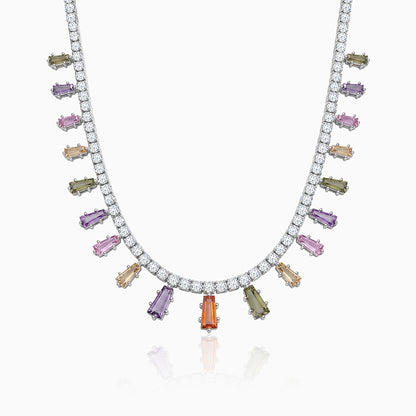 Silver Kaleidoscope Choker Necklace