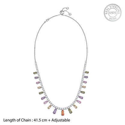 Silver Kaleidoscope Choker Necklace