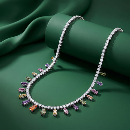 Silver Kaleidoscope Choker Necklace