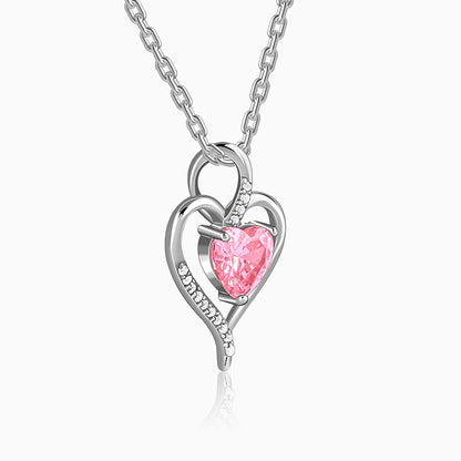 Silver Blush Embrace Pendant With Link Chain