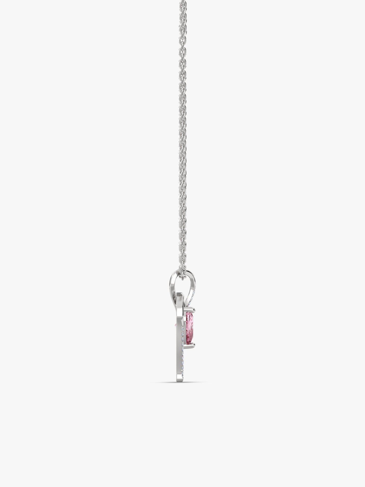 Silver Blush Embrace Pendant With Link Chain