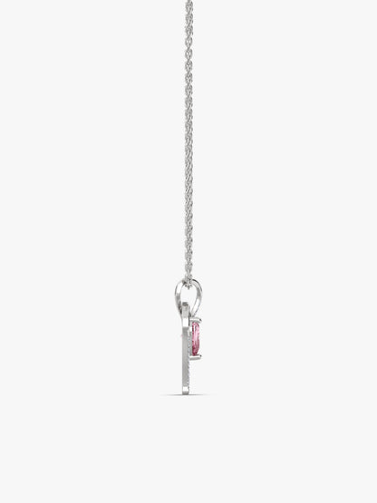Silver Blush Embrace Pendant With Link Chain