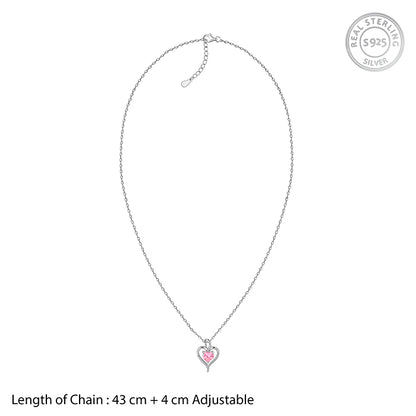 Silver Blush Embrace Pendant With Link Chain