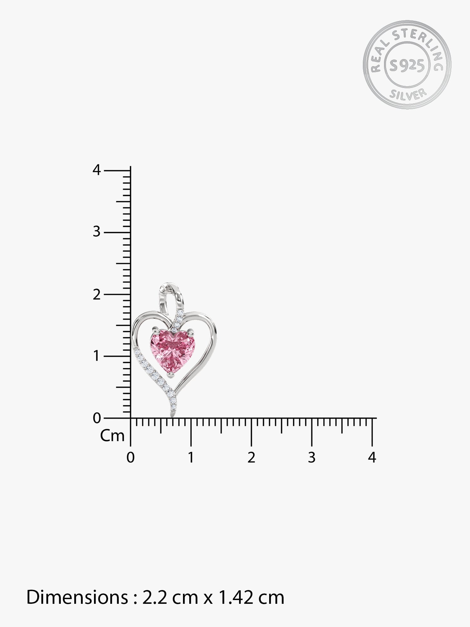 Silver Blush Embrace Pendant With Link Chain