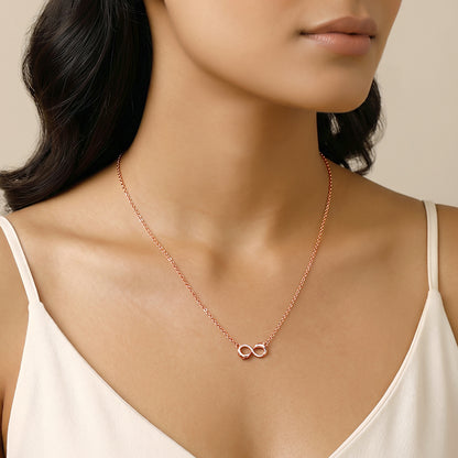 Rose Gold Infinity Necklace