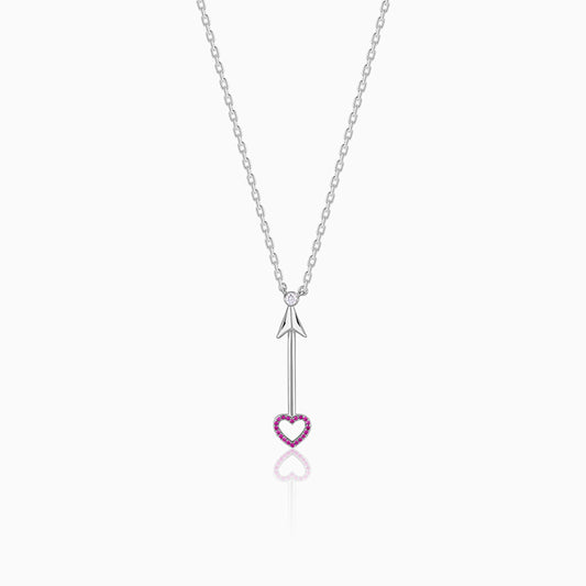 Silver Arrow of Love Necklace