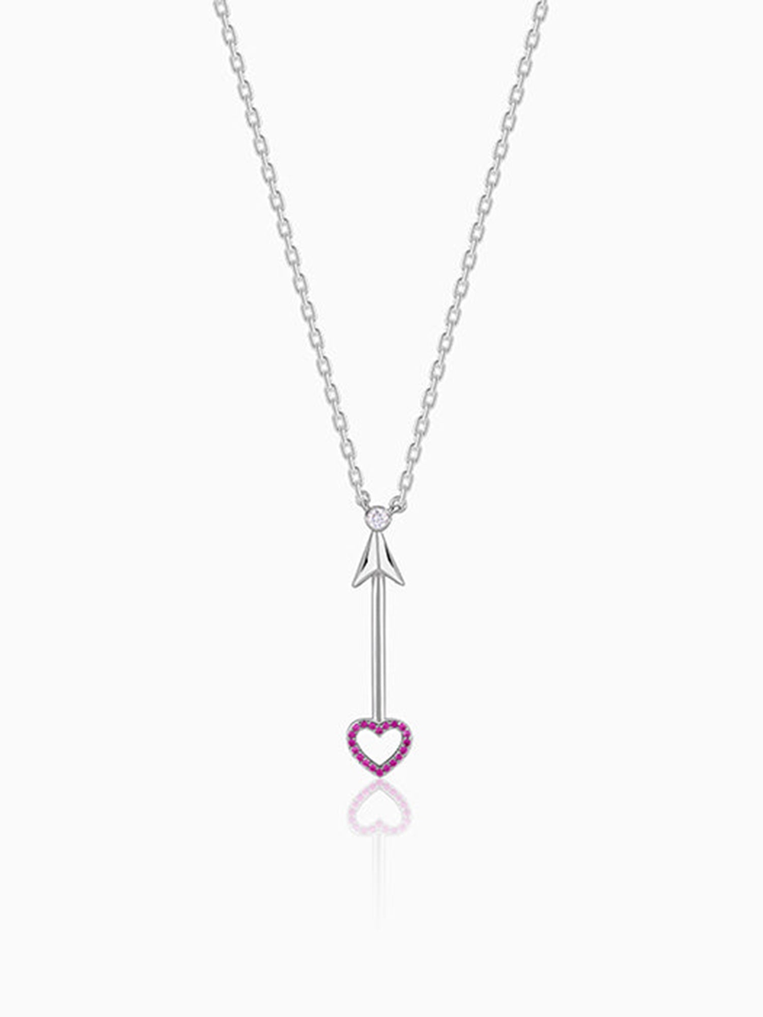Silver Arrow of Love Necklace