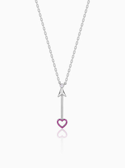Silver Arrow of Love Necklace