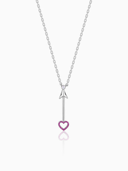 Silver Arrow of Love Necklace