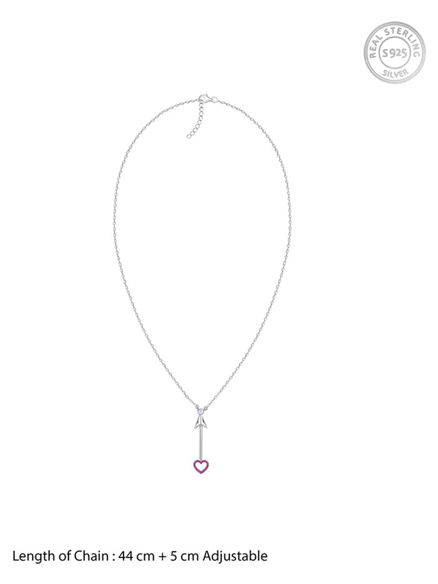 Silver Arrow of Love Necklace