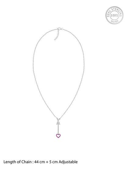 Silver Arrow of Love Necklace