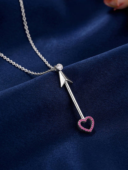 Silver Arrow of Love Necklace