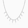 Silver Vira Glass Stone Choker Necklace