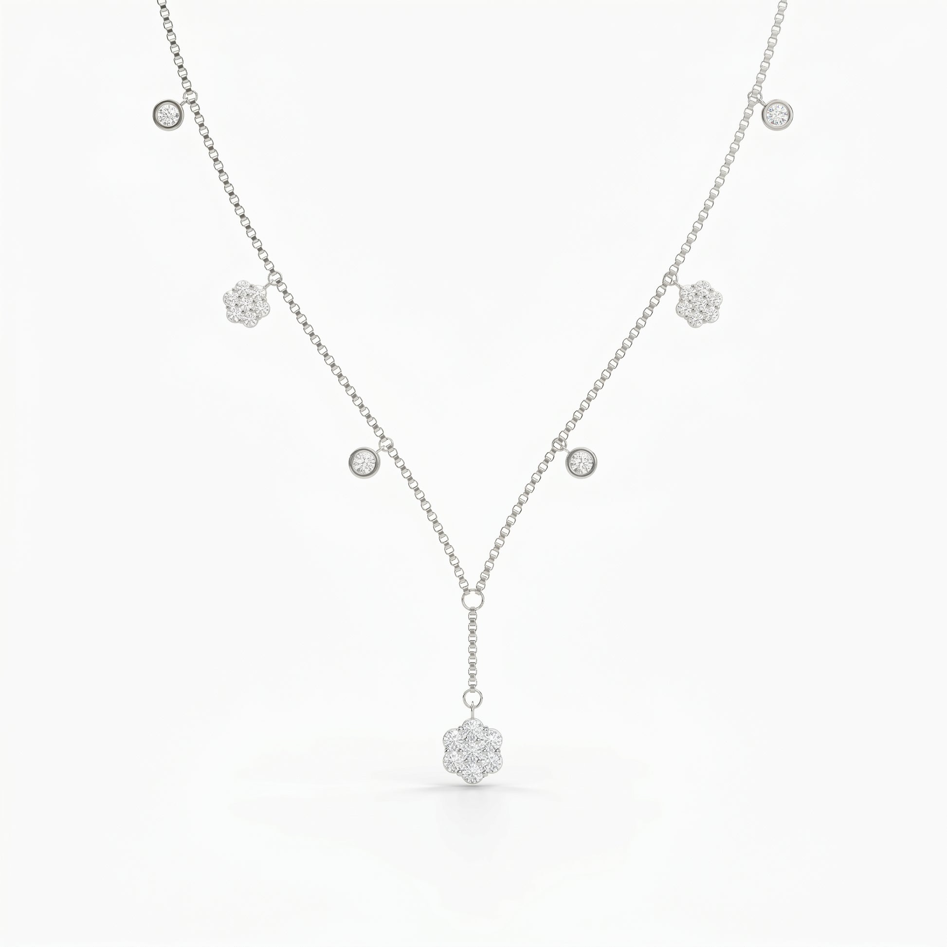 Silver Light Charm Choker