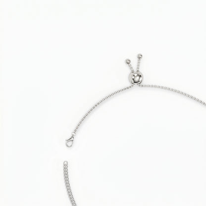 Silver Light Charm Choker Necklace