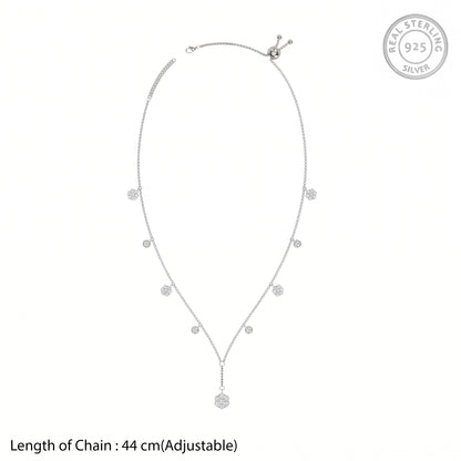 Silver Light Charm Choker Necklace