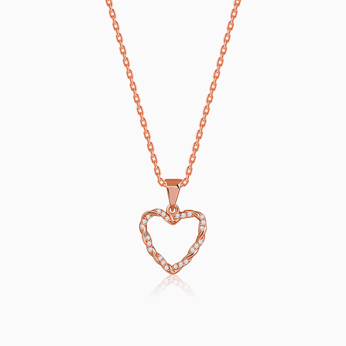 Rose Gold Amora Gleam Pendant with Link Chain