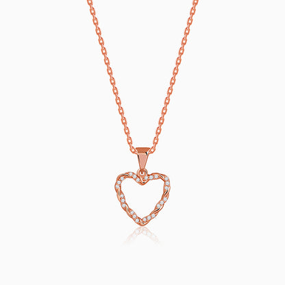 Rose Gold Amora Gleam Pendant with Link Chain