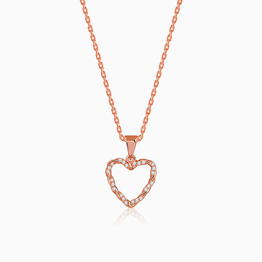 Rose Gold Amora Gleam Pendant with Link Chain