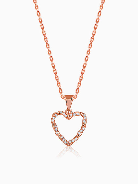 Rose Gold Amora Gleam Pendant with Link Chain