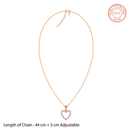 Rose Gold Amora Gleam Pendant with Link Chain