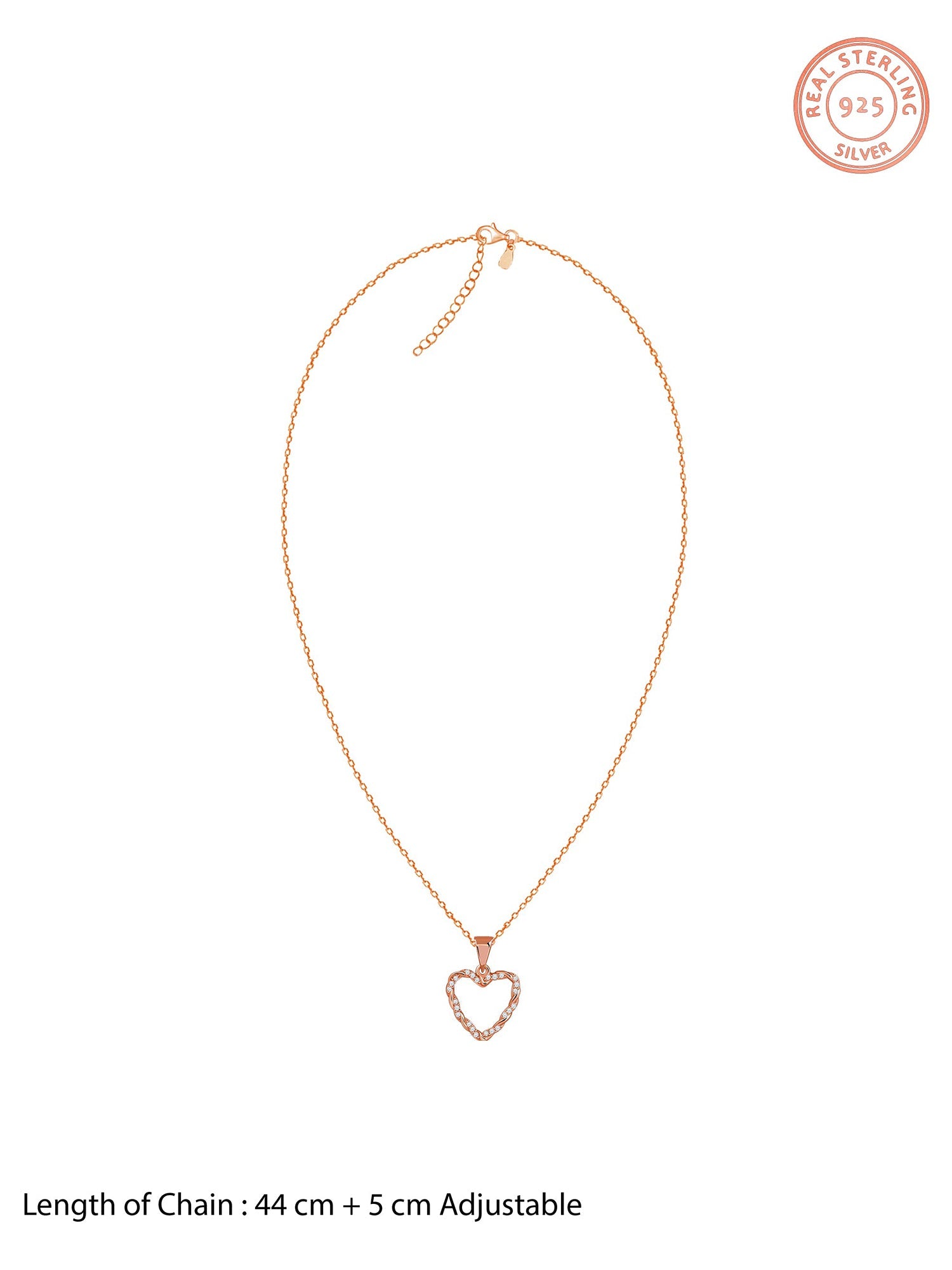 Rose Gold Amora Gleam Pendant with Link Chain