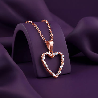 Rose Gold Amora Gleam Pendant with Link Chain