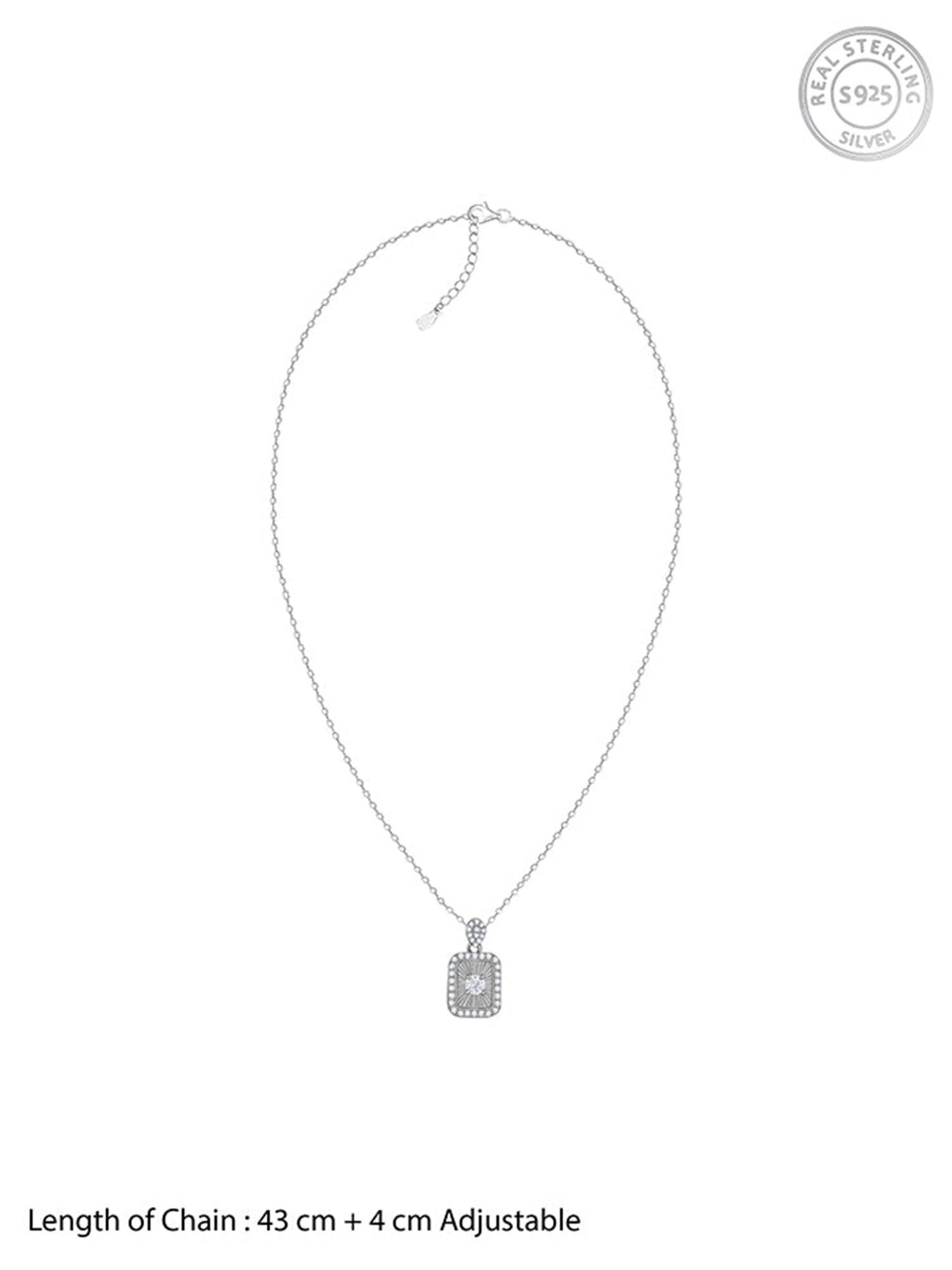 Silver Aurelia Starburst Locket Pendant With Link Chain
