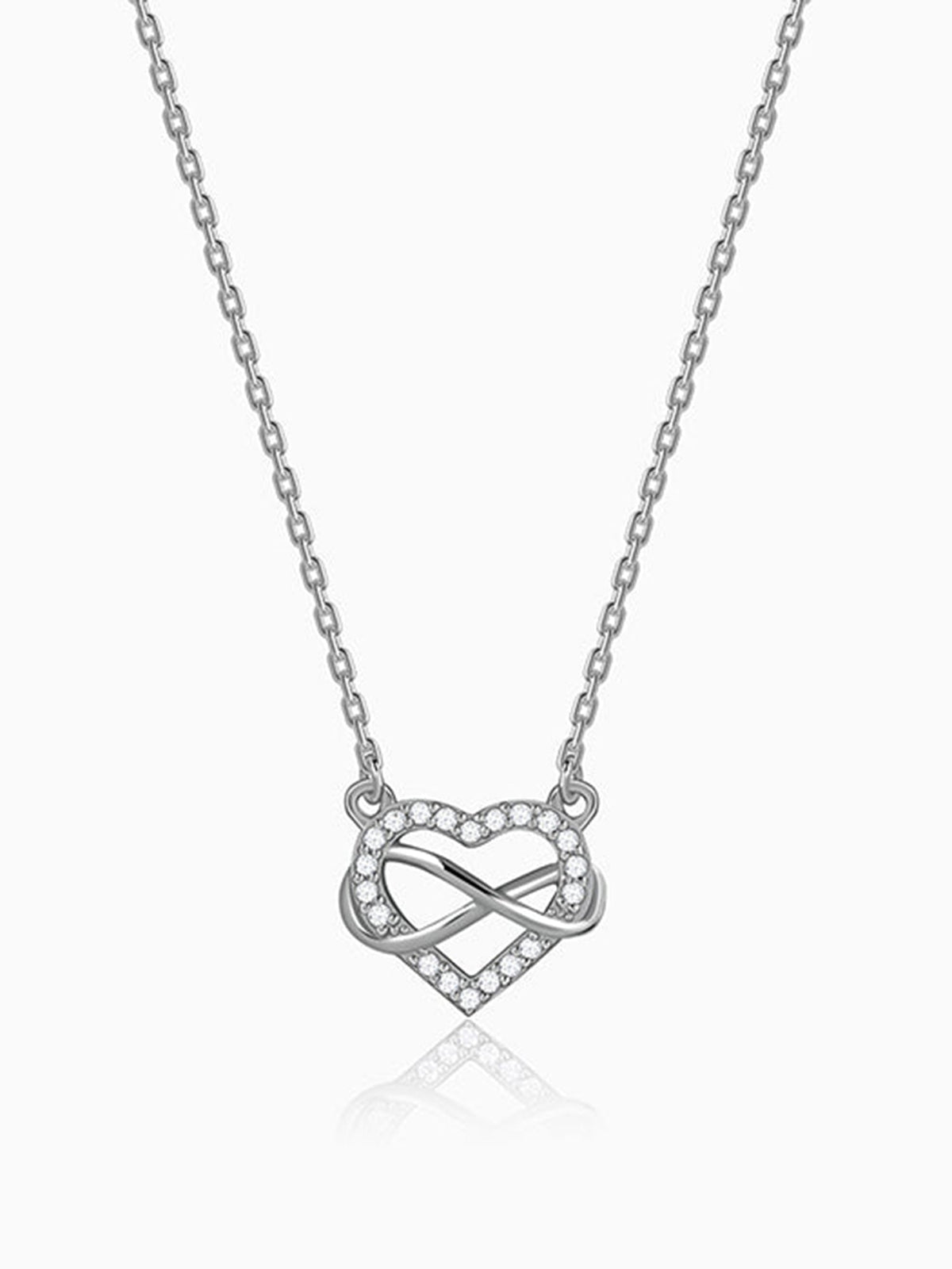Silver Everbound Heart Necklace