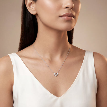 Silver Everbound Heart Necklace