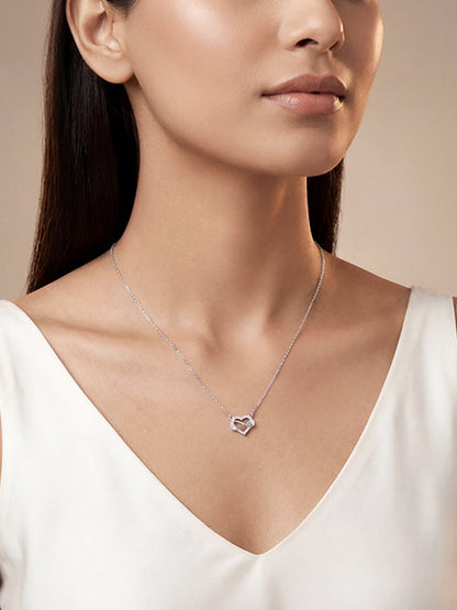 Silver Everbound Heart Necklace