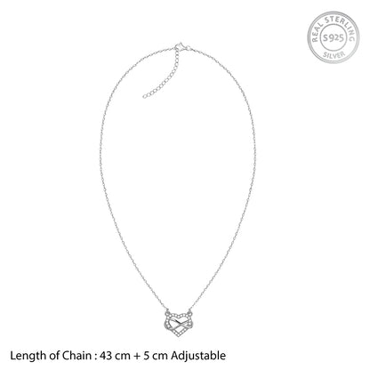 Silver Everbound Heart Necklace