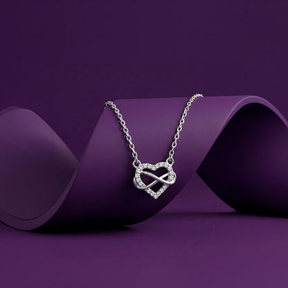 Silver Everbound Heart Necklace