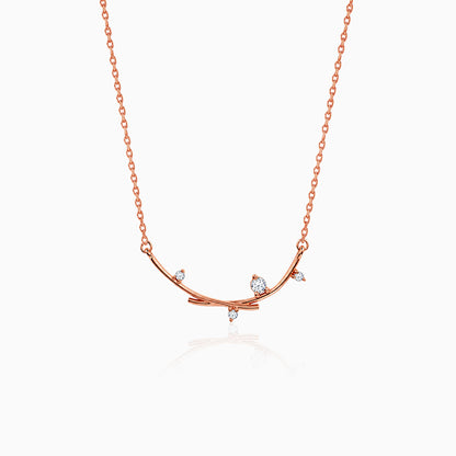 Rose Gold Twig Blossom Necklace