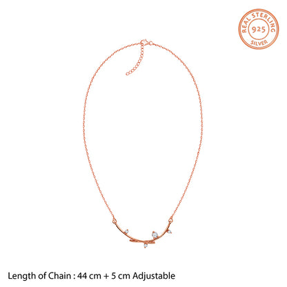 Rose Gold Twig Blossom Necklace