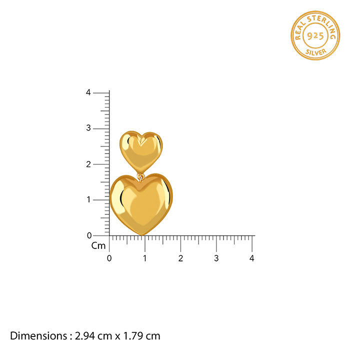 Golden Echo Heart Pendant With Link Chain