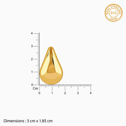 Golden Dome Drop Pendant With Link Chain