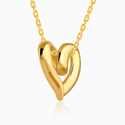 Golden Love Pendant With Link Chain
