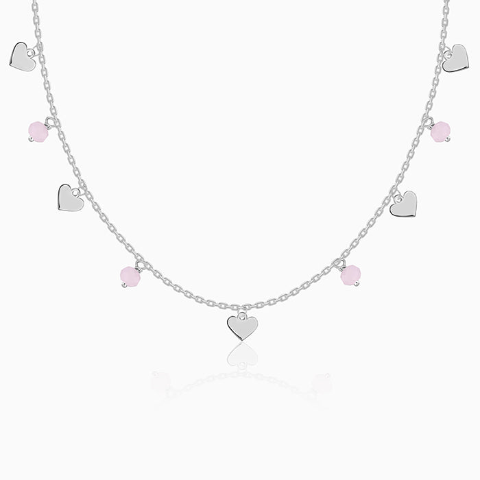 Silver Heart & Halo Necklace