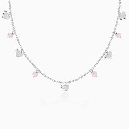 Silver Heart & Halo Necklace