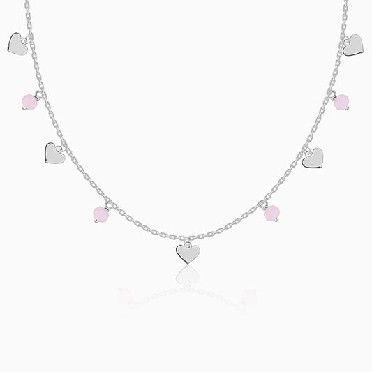 Silver Heart & Halo Necklace