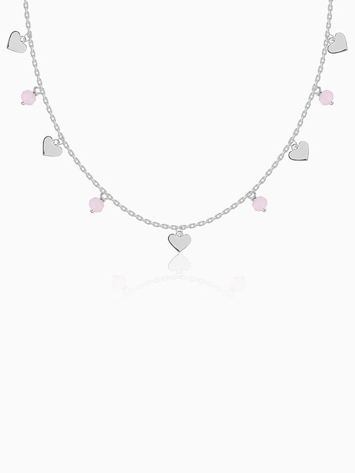 Silver Heart & Halo Necklace