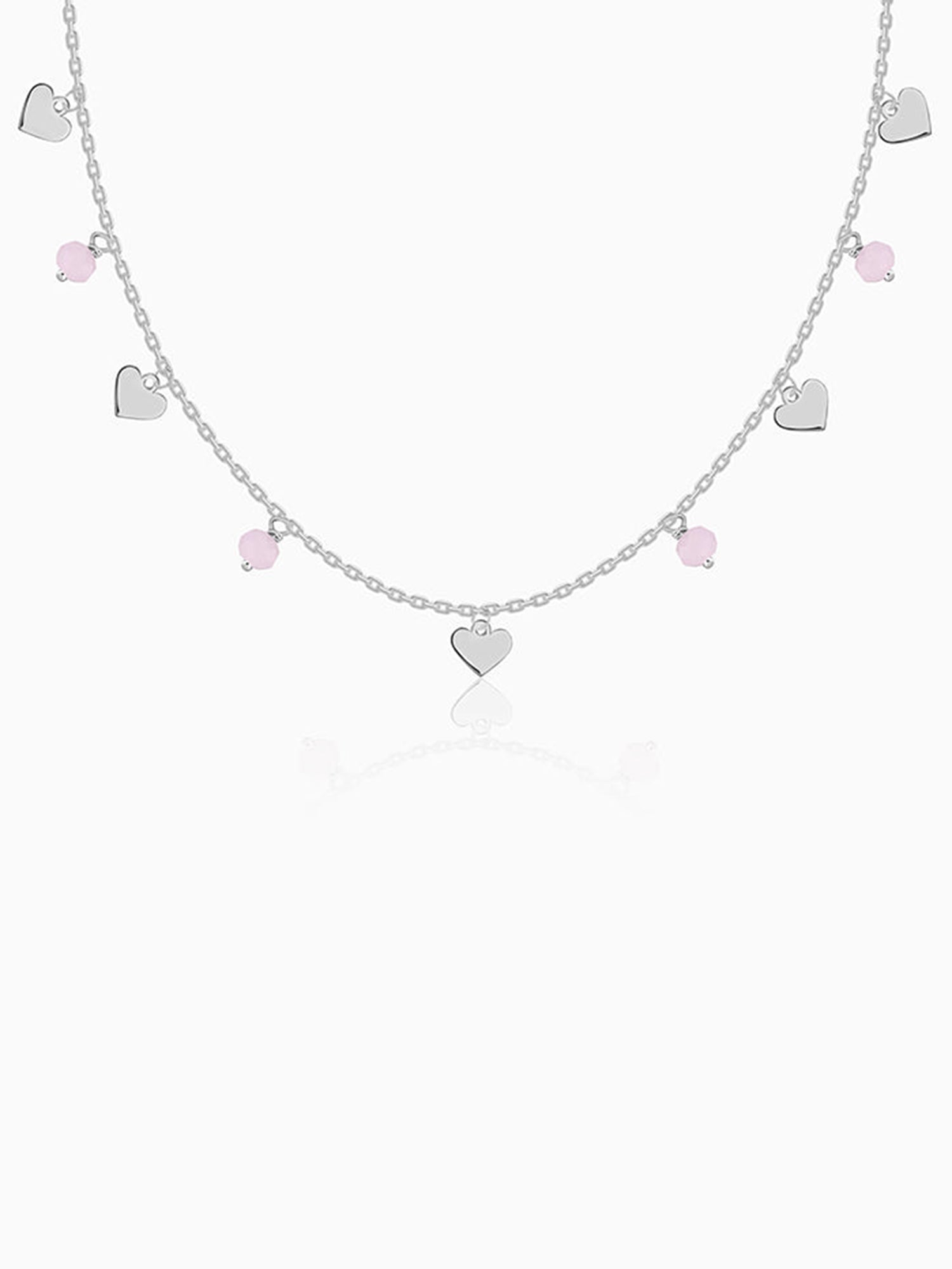 Silver Heart & Halo Necklace