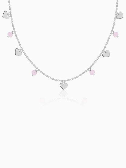 Silver Heart & Halo Necklace