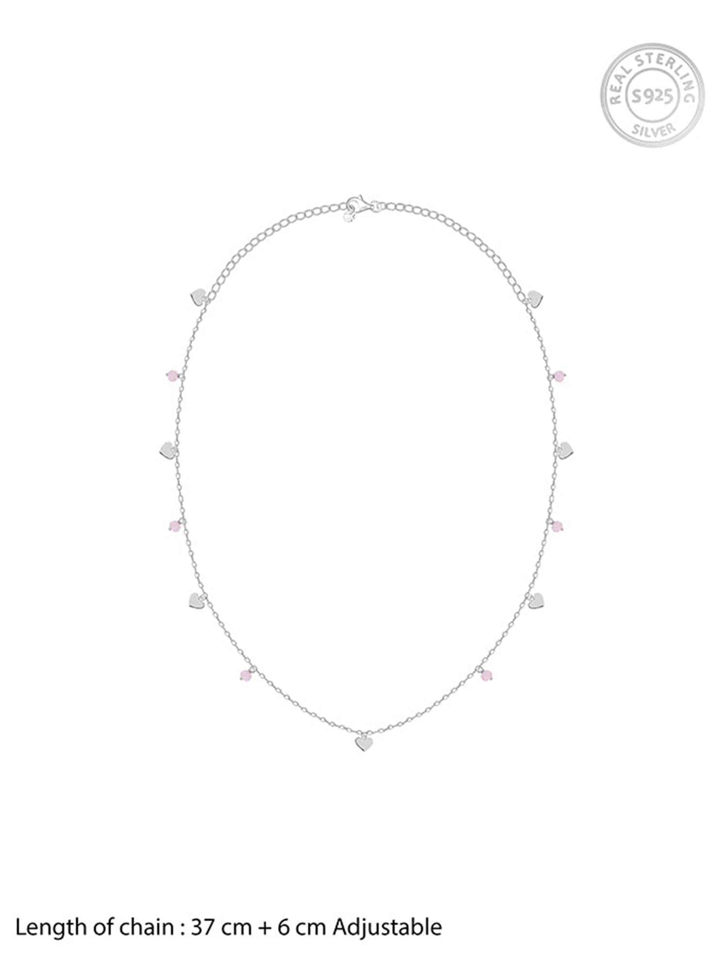 Silver Heart & Halo Necklace