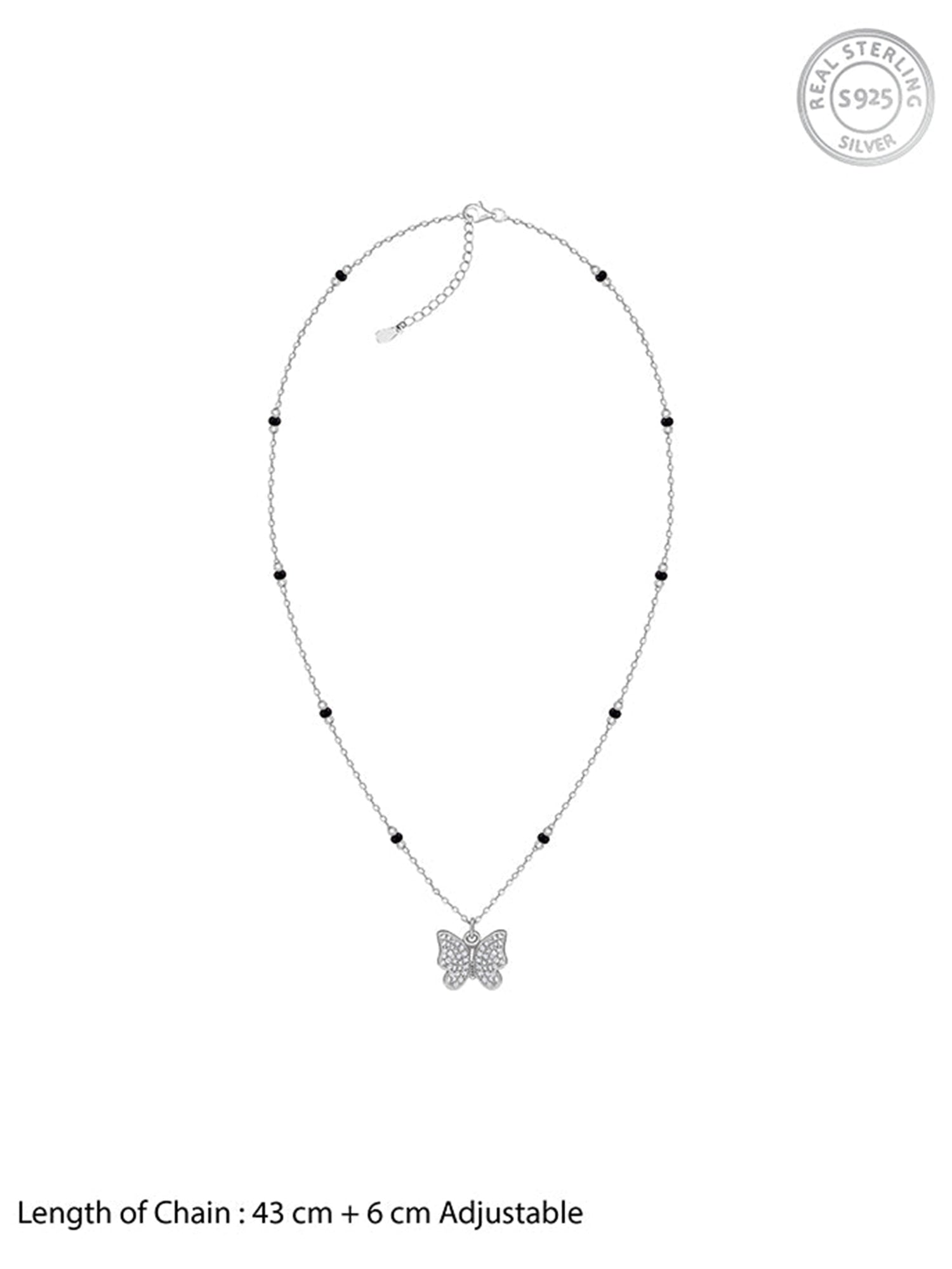 Silver Butterfly Bloom Necklace